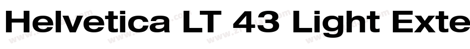 Helvetica LT 43 Light Extended字体转换